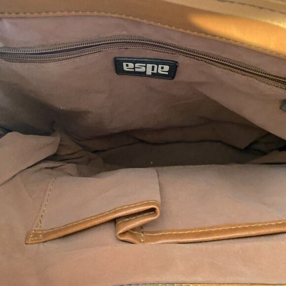 Espe Tan Vegan Leather Balloon  Bag with Shoulder Strap - Picture 6 of 13